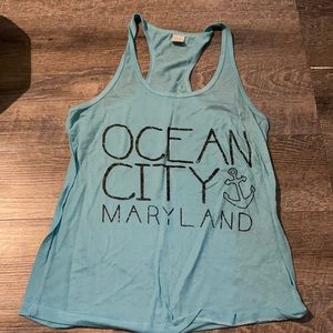 Blue Ocean City Maryland Large Tank Top